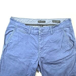 American Tall Mens Carman Tapered Fit Blue Chinos Pants Size 36/38